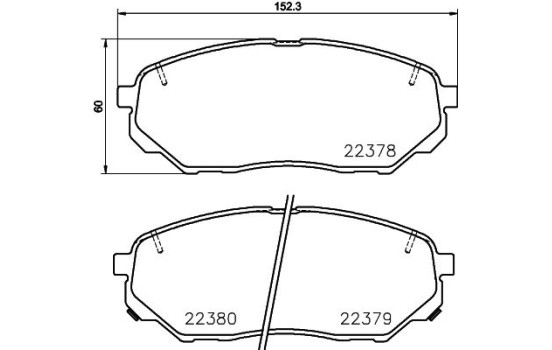 Bromsbeläggssats, skivbroms 8DB 355 024-901 Hella, bild 3