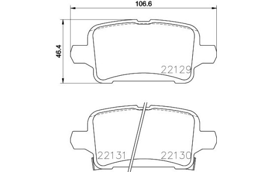 Bromsbeläggssats, skivbroms 8DB 355 024-911 Hella, bild 4