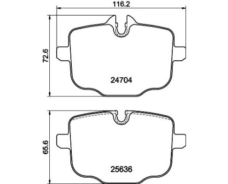 Bromsbeläggssats, skivbroms 8DB 355 024-921 Hella, bild 4