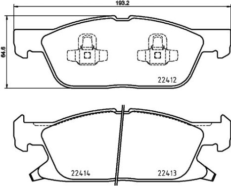 Bromsbeläggssats, skivbroms 8DB 355 024-981 Hella, bild 4
