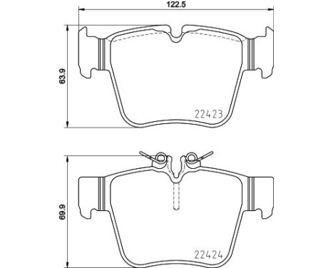 Bromsbeläggssats, skivbroms 8DB 355 024-991 Hella, bild 4