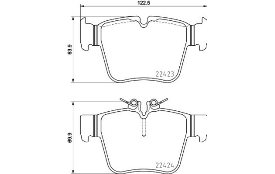 Bromsbeläggssats, skivbroms 8DB 355 024-991 Hella, bild 4