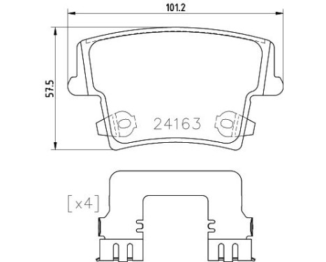 Bromsbeläggssats, skivbroms 8DB 355 025-051 Hella, bild 4