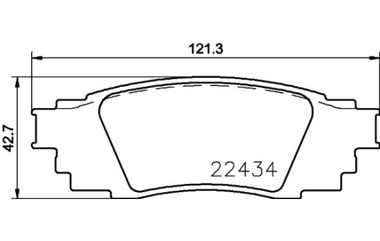 Bromsbeläggssats, skivbroms 8DB 355 025-121 Hella, bild 4