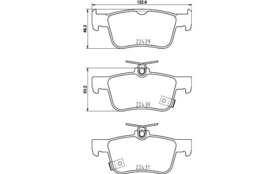 Bromsbeläggssats, skivbroms 8DB 355 025-251 Hella