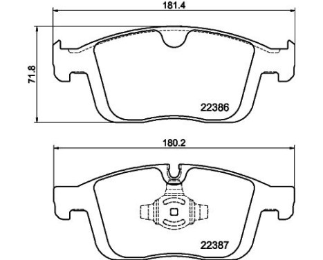 Bromsbeläggssats, skivbroms 8DB 355 025-261 Hella, bild 4