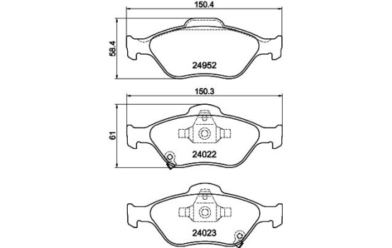 Bromsbeläggssats, skivbroms 8DB 355 025-321 Hella, bild 4