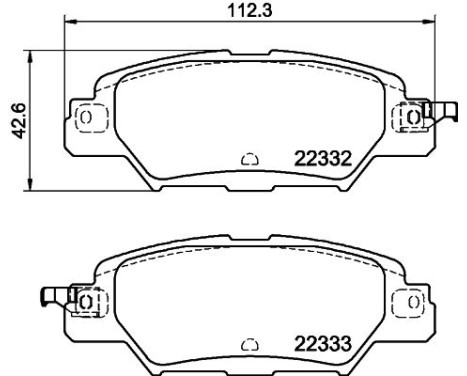 Bromsbeläggssats, skivbroms 8DB 355 025-461 Hella, bild 4