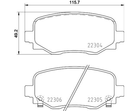 Bromsbeläggssats, skivbroms 8DB 355 025-481 Hella, bild 4