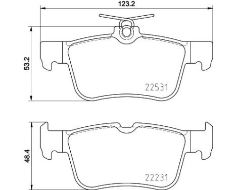 Bromsbeläggssats, skivbroms 8DB 355 025-491 Hella, bild 4