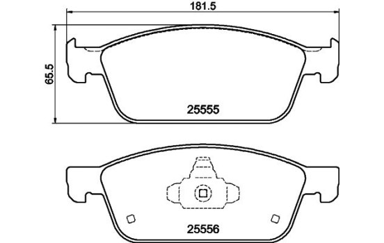 Bromsbeläggssats, skivbroms 8DB 355 025-511 Hella, bild 4