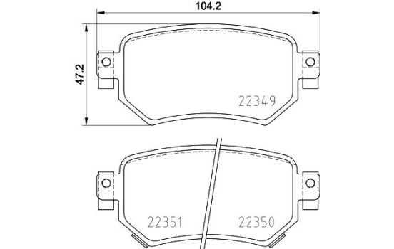 Bromsbeläggssats, skivbroms 8DB 355 025-561 Hella