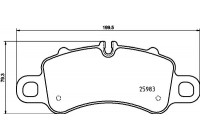 Bromsbeläggssats, skivbroms 8DB 355 025-601 Hella