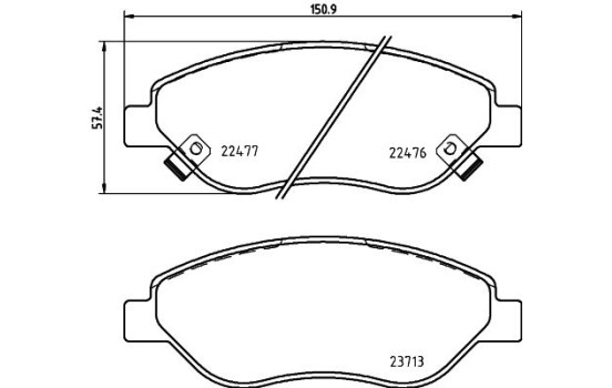 Bromsbeläggssats, skivbroms 8DB 355 025-631 Hella, bild 4