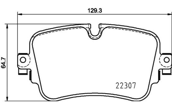 Bromsbeläggssats, skivbroms 8DB 355 025-681 Hella, bild 4