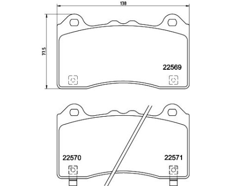 Bromsbeläggssats, skivbroms 8DB 355 025-831 Hella, bild 4