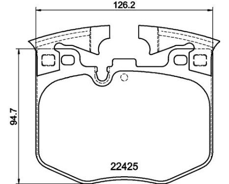 Bromsbeläggssats, skivbroms 8DB 355 025-951 Hella, bild 3
