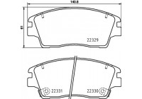Bromsbeläggssats, skivbroms 8DB 355 031-671 Hella