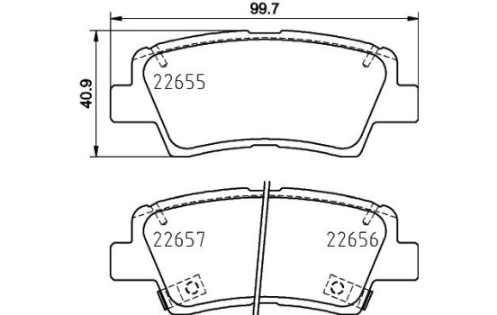 Bromsbeläggssats, skivbroms 8DB 355 031-681 Hella