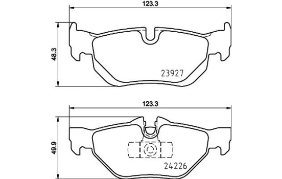 Bromsbeläggssats, skivbroms 8DB 355 031-781 Hella