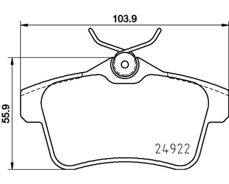 Bromsbeläggssats, skivbroms 8DB 355 031-811 Hella, bild 4