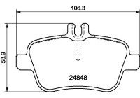 Bromsbeläggssats, skivbroms 8DB 355 032-061 Hella