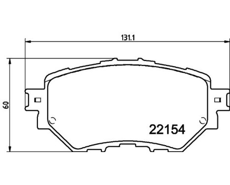 Bromsbeläggssats, skivbroms 8DB 355 032-091 Hella, bild 4