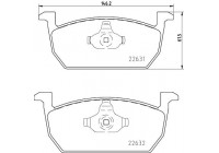 Bromsbeläggssats, skivbroms 8DB 355 032-951 Hella