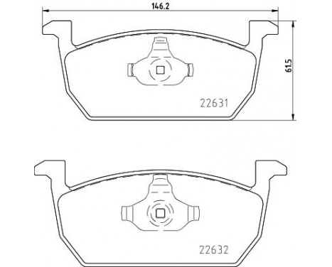 Bromsbeläggssats, skivbroms 8DB 355 032-951 Hella