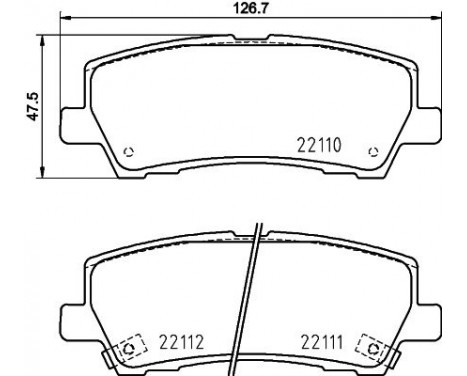 Bromsbeläggssats, skivbroms 8DB 355 036-441 Hella