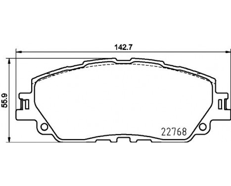 Bromsbeläggssats, skivbroms 8DB 355 036-511 Hella