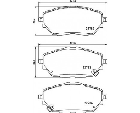 Bromsbeläggssats, skivbroms 8DB 355 037-761 Hella