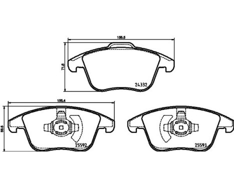 Bromsbeläggssats, skivbroms 8DB 355 037-781 Hella, bild 4