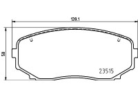 Bromsbeläggssats, skivbroms 8DB 355 037-911 Hella