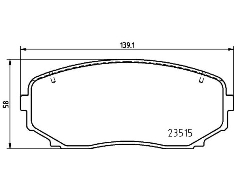 Bromsbeläggssats, skivbroms 8DB 355 037-911 Hella