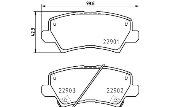 Bromsbeläggssats, skivbroms 8DB 355 037-921 Hella, bild 4