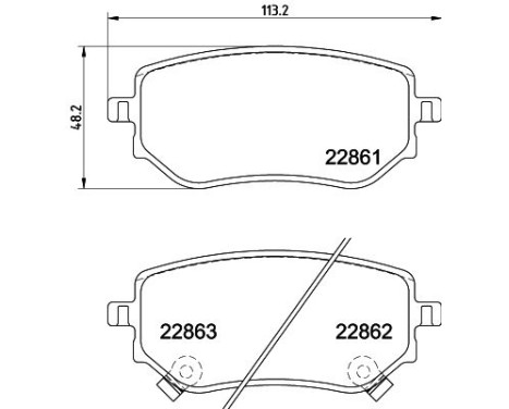 Bromsbeläggssats, skivbroms 8DB 355 037-951 Hella, bild 4