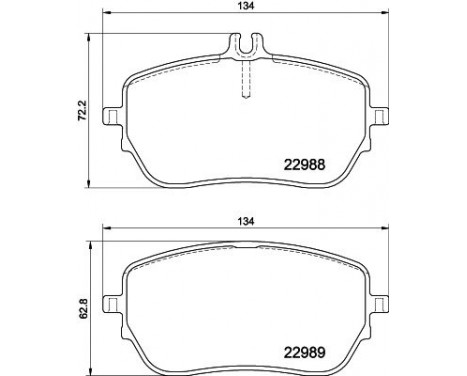 Bromsbeläggssats, skivbroms 8DB 355 037-961 Hella