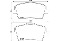 Bromsbeläggssats, skivbroms 8DB 355 039-001 Hella