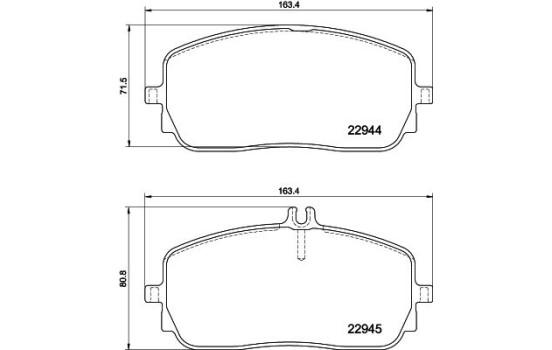 Bromsbeläggssats, skivbroms 8DB 355 039-011 Hella, bild 4