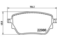 Bromsbeläggssats, skivbroms 8DB 355 039-021 Hella