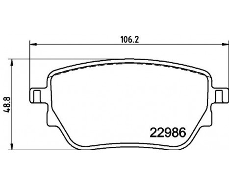 Bromsbeläggssats, skivbroms 8DB 355 039-021 Hella