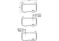 Bromsbeläggssats, skivbroms 8DB 355 039-051 Hella
