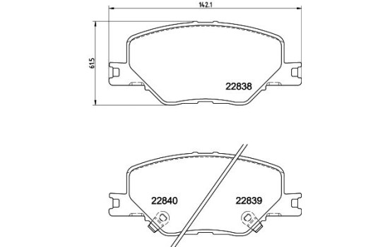 Bromsbeläggssats, skivbroms 8DB 355 039-061 Hella, bild 4