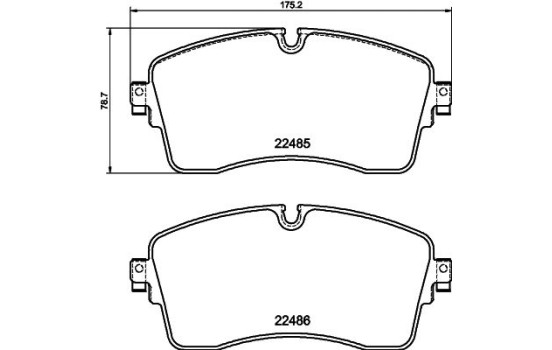 Bromsbeläggssats, skivbroms 8DB 355 039-281 Hella, bild 4