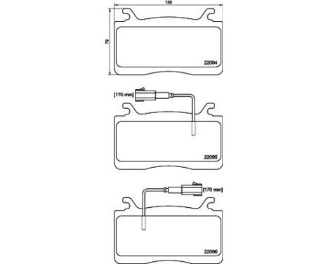 Bromsbeläggssats, skivbroms 8DB 355 039-301 Hella, bild 4