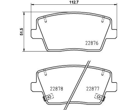 Bromsbeläggssats, skivbroms 8DB 355 039-431 Hella, bild 4