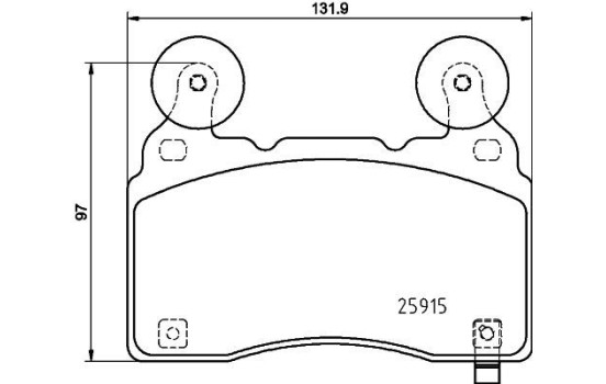 BROMSBELÄGGSSATS, SKIVBROMS 8DB 355 039-481 Hella