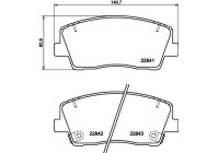 Bromsbeläggssats, skivbroms 8DB 355 039-921 Hella