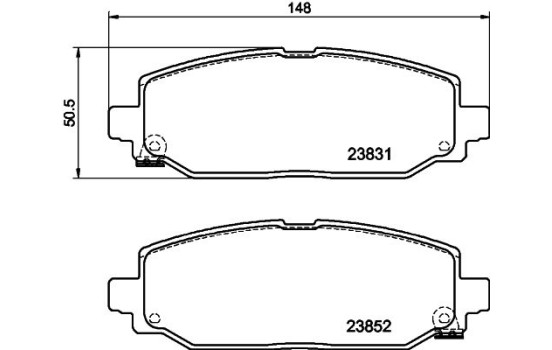 Bromsbeläggssats, skivbroms 8DB 355 040-021 Hella